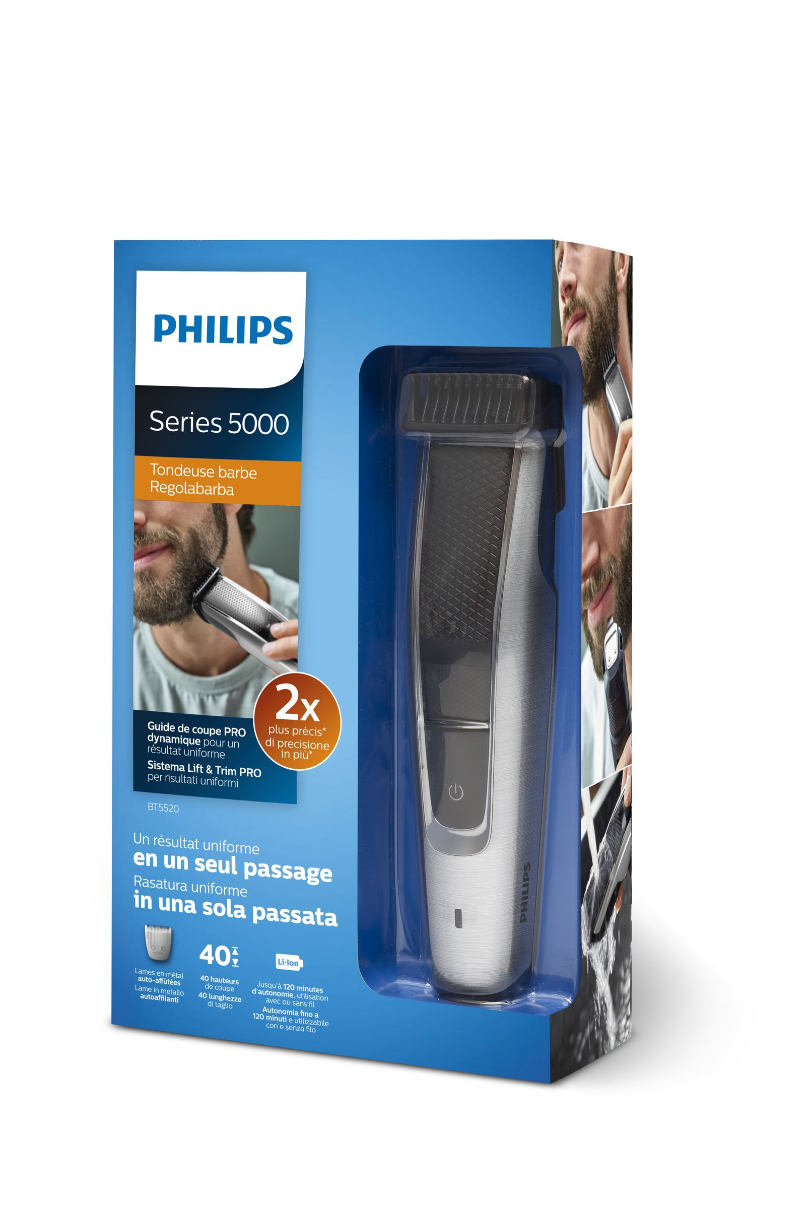 Philips BEARDTRIMMER Series 5000 BT5520/16 beard trimmer AC/Battery 40 – image 2