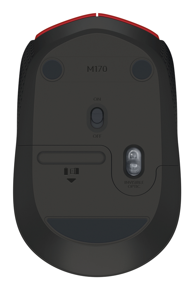 Mouse Óptico Logitech M170 Inalámbrico Usb Rojo - 910-004941 Mouse Óptico Logitech M170 Inalámbrico Usb Rojo - 910-004941