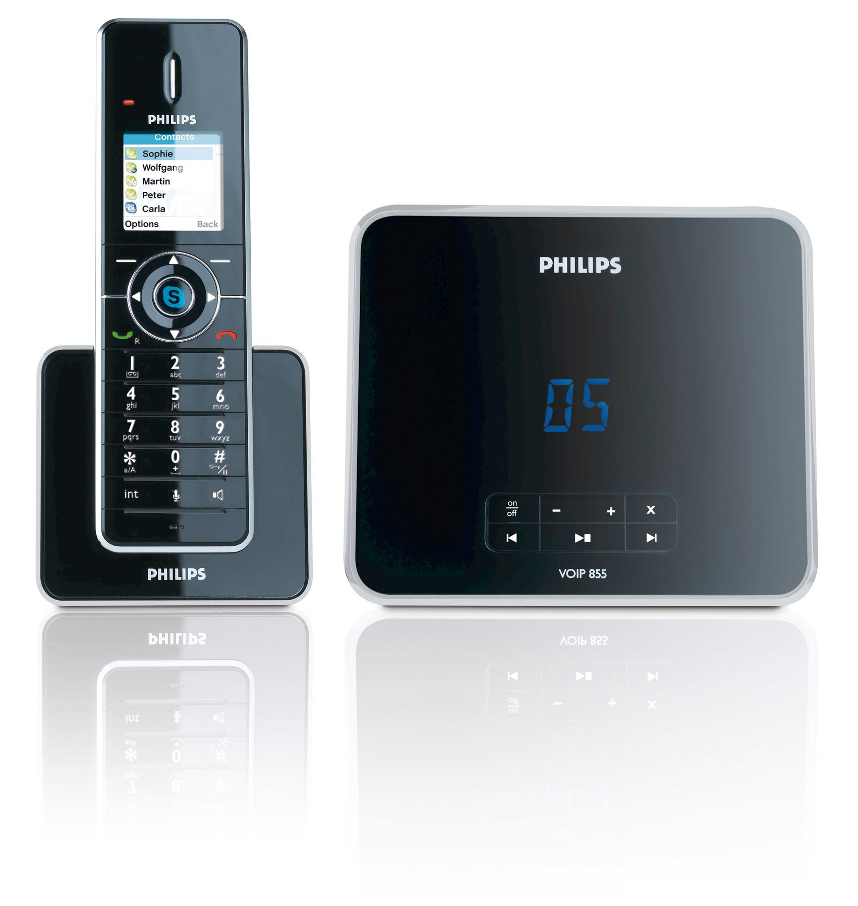 Philips Design collection Cordless phone with answering machine VOIP8551B/26