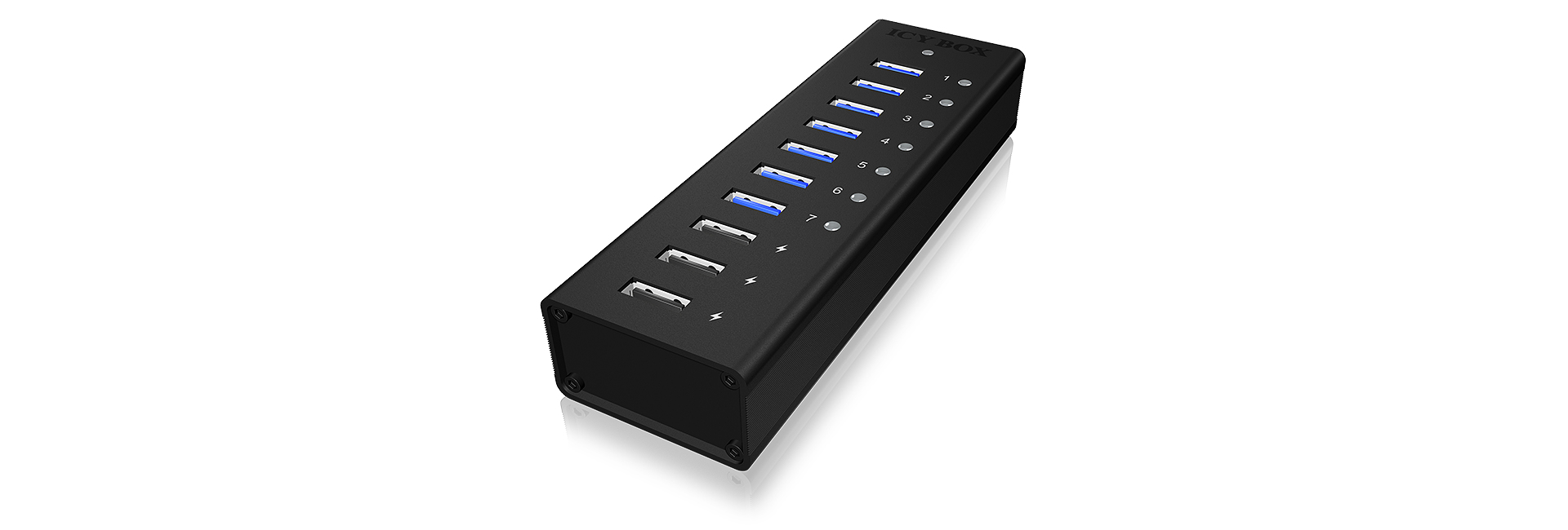 ICY BOX IB-AC6703 USB 3.2 Gen 1 (3.1 Gen 1) Type-B 5000 Mbit/s Black