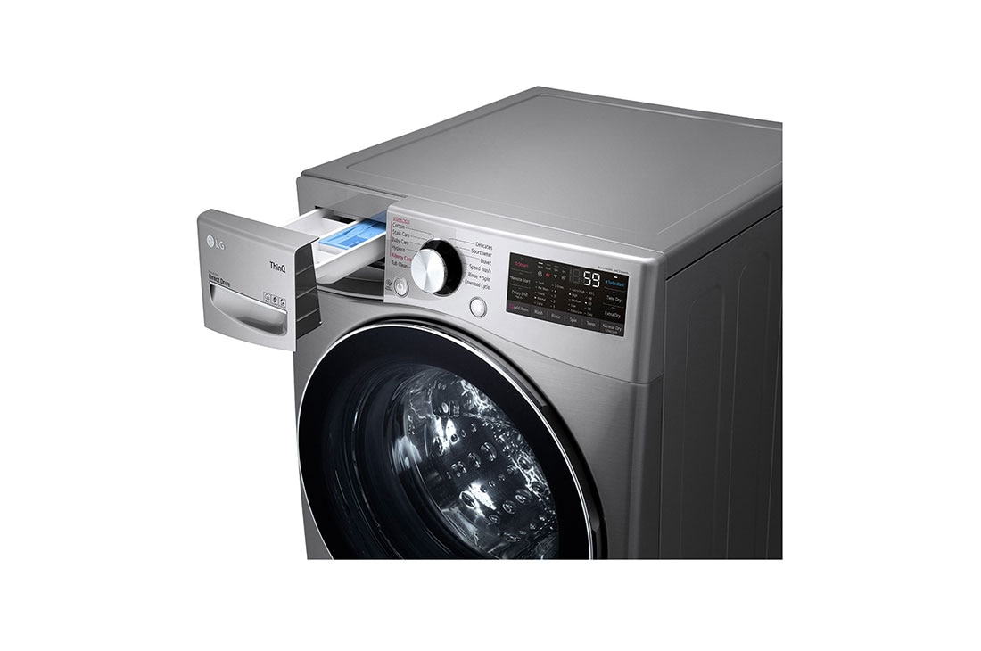 LG F15L9DGD washer dryer Freestanding Front-load Silver, Stainless steel – image 4