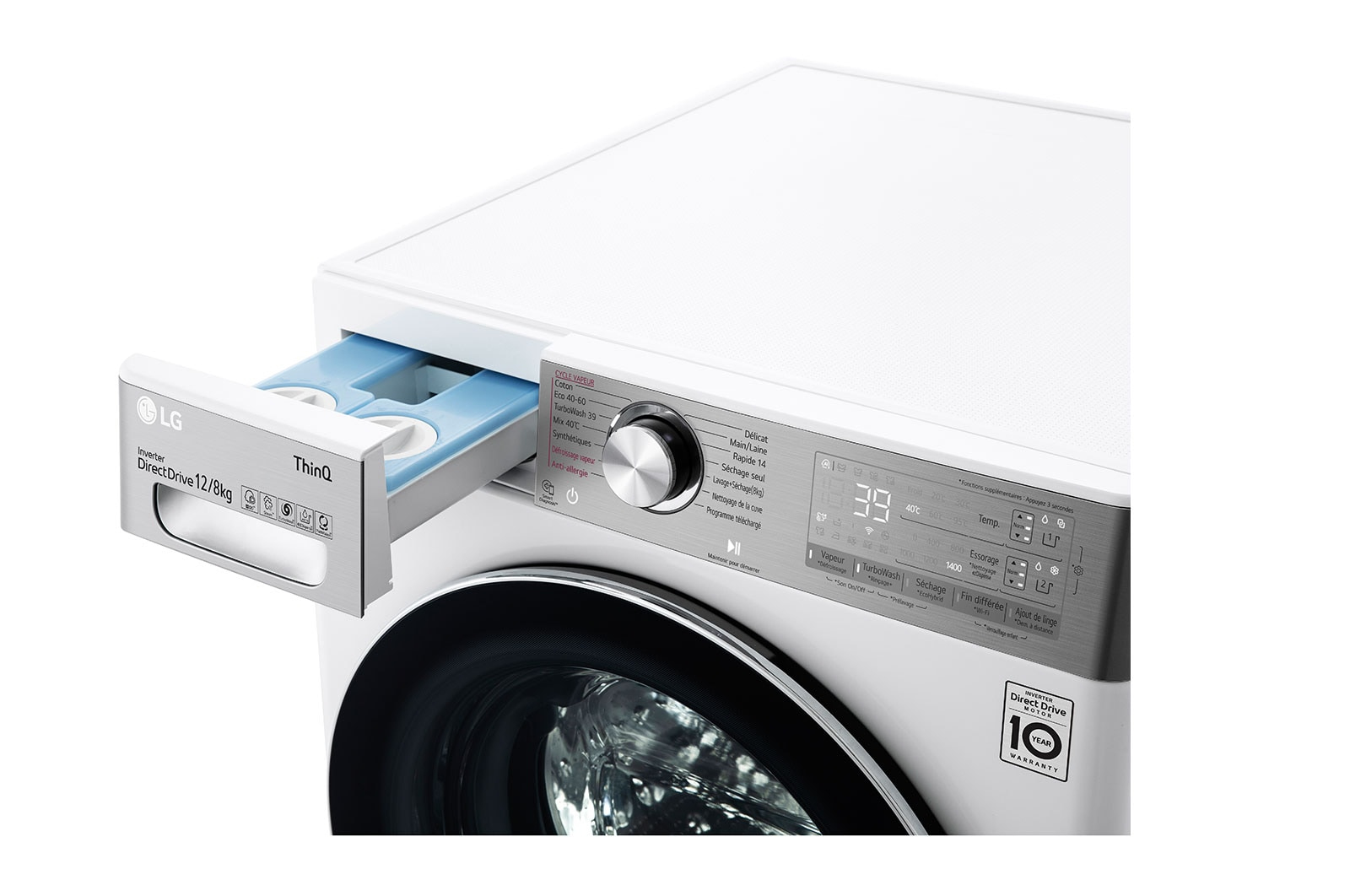 LG F4DV912H2EA washer dryer Freestanding Front-load Black, White – image 5