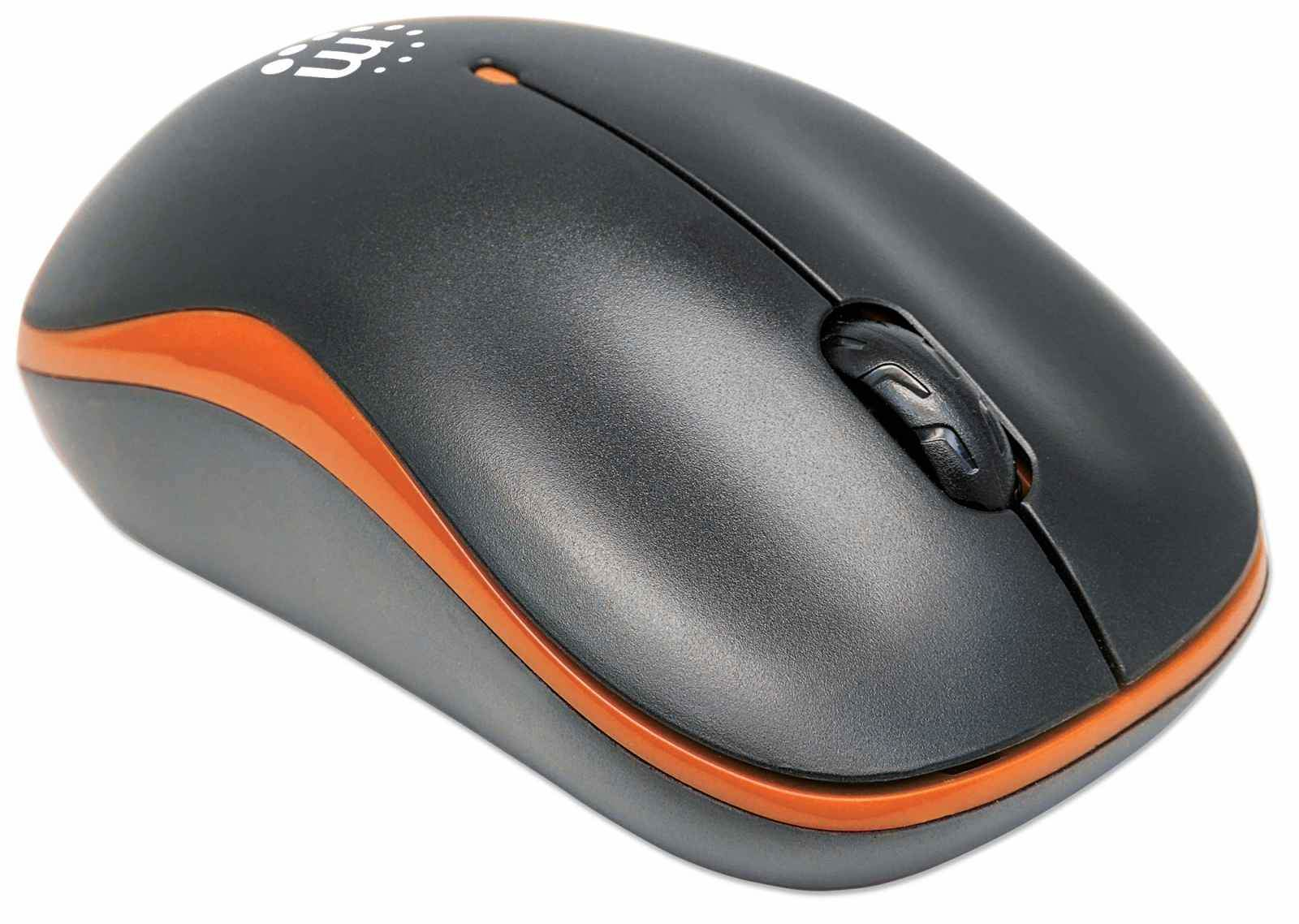 Manhattan Success Wireless Mouse (Promo), Black/Orange, 1000dpi – image 2