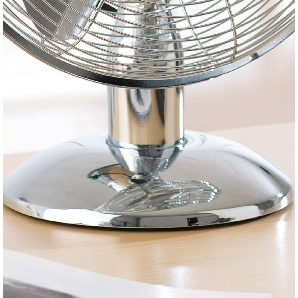 Daewoo 12-inch Metal Chrome Desk Fan – image 2