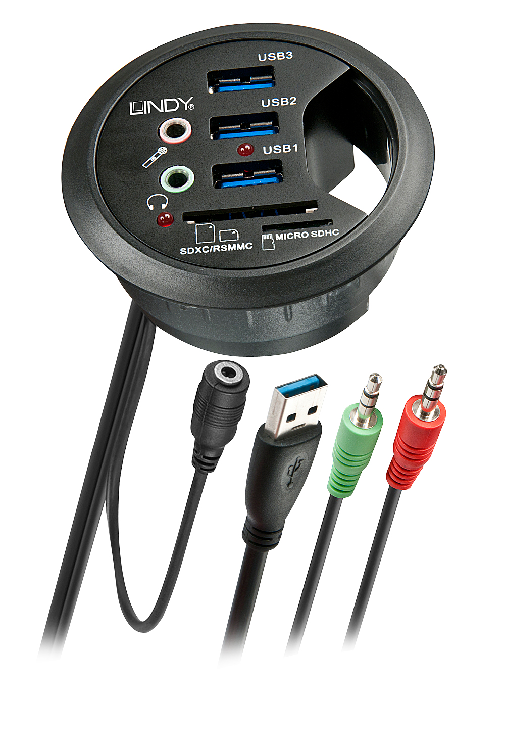 Lindy 43161 laptop dock/port replicator USB 3.2 Gen 1 (3.1 Gen 1) Type-A Black