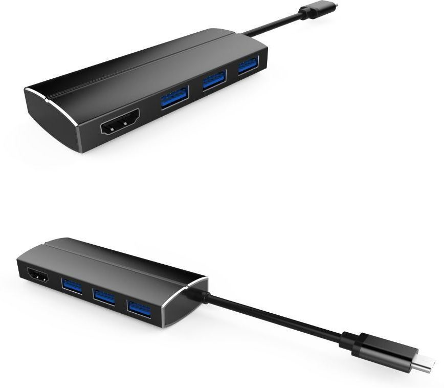 Microconnect USB3.1CCOM8 laptop dock/port replicator USB 3.2 Gen 1 (3.1 Gen 1) Type-C Black, Silver