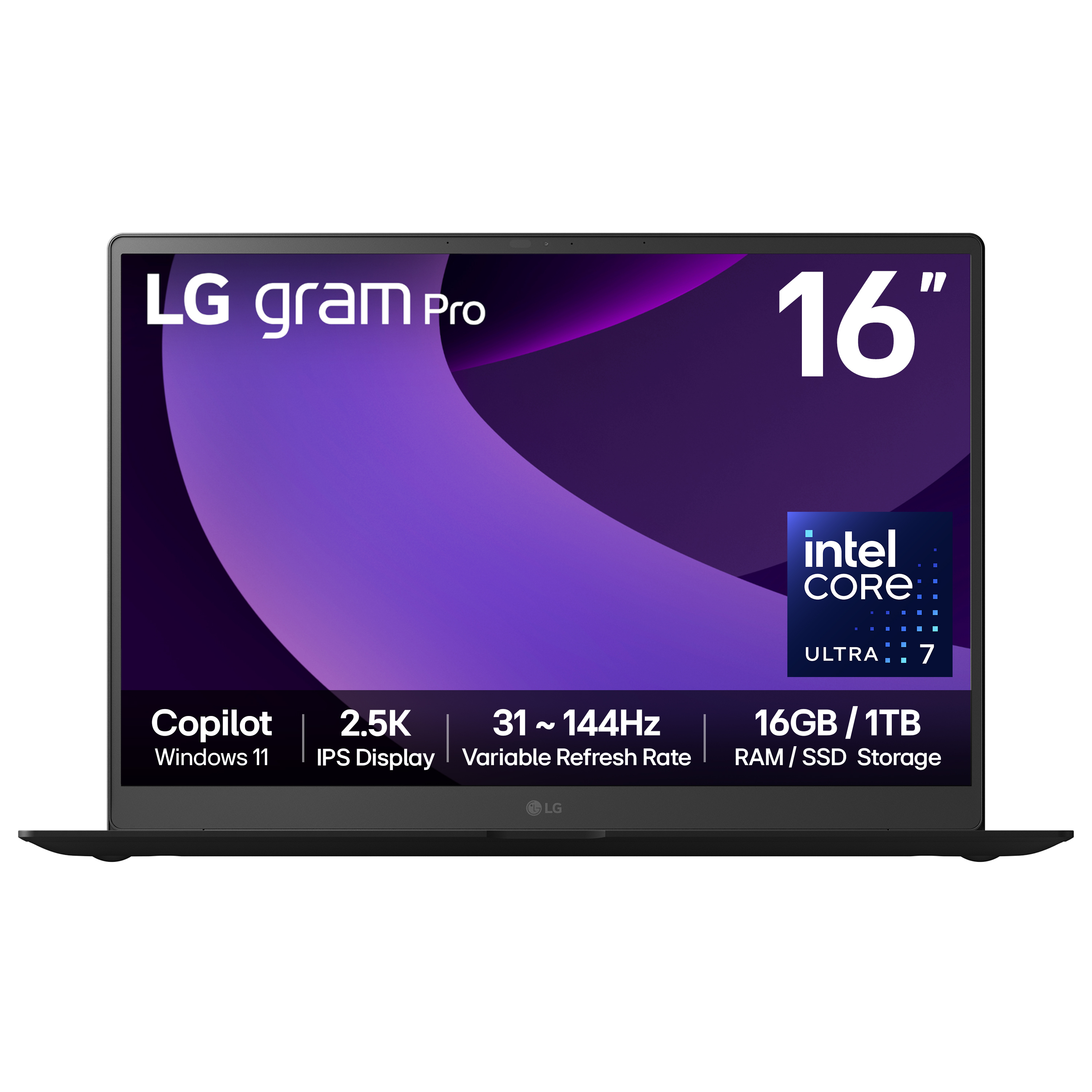 LG Gram Pro 16Z90TP-G.AA78A1 laptop Intel Core Ultra 7 225H Computer portatile 40,6 cm (16") 2.5K 16 GB LPDDR5x-SDRAM 1 TB SSD