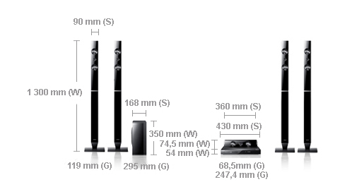 Samsung HT-D555 home cinema system 5.1 channels – image 3
