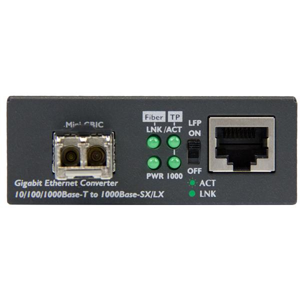 StarTech.com Multi-Mode (MM) LC Fiber Media Converter for 10/100/1000 Networks, Standalone Gigabit Ethernet to LC Converter, SFP Transceiver Included, 850nm, 55 – image 3