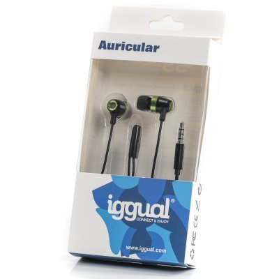 iggual PSI09018 headphones/headset Wired In-ear Black, Green – image 3