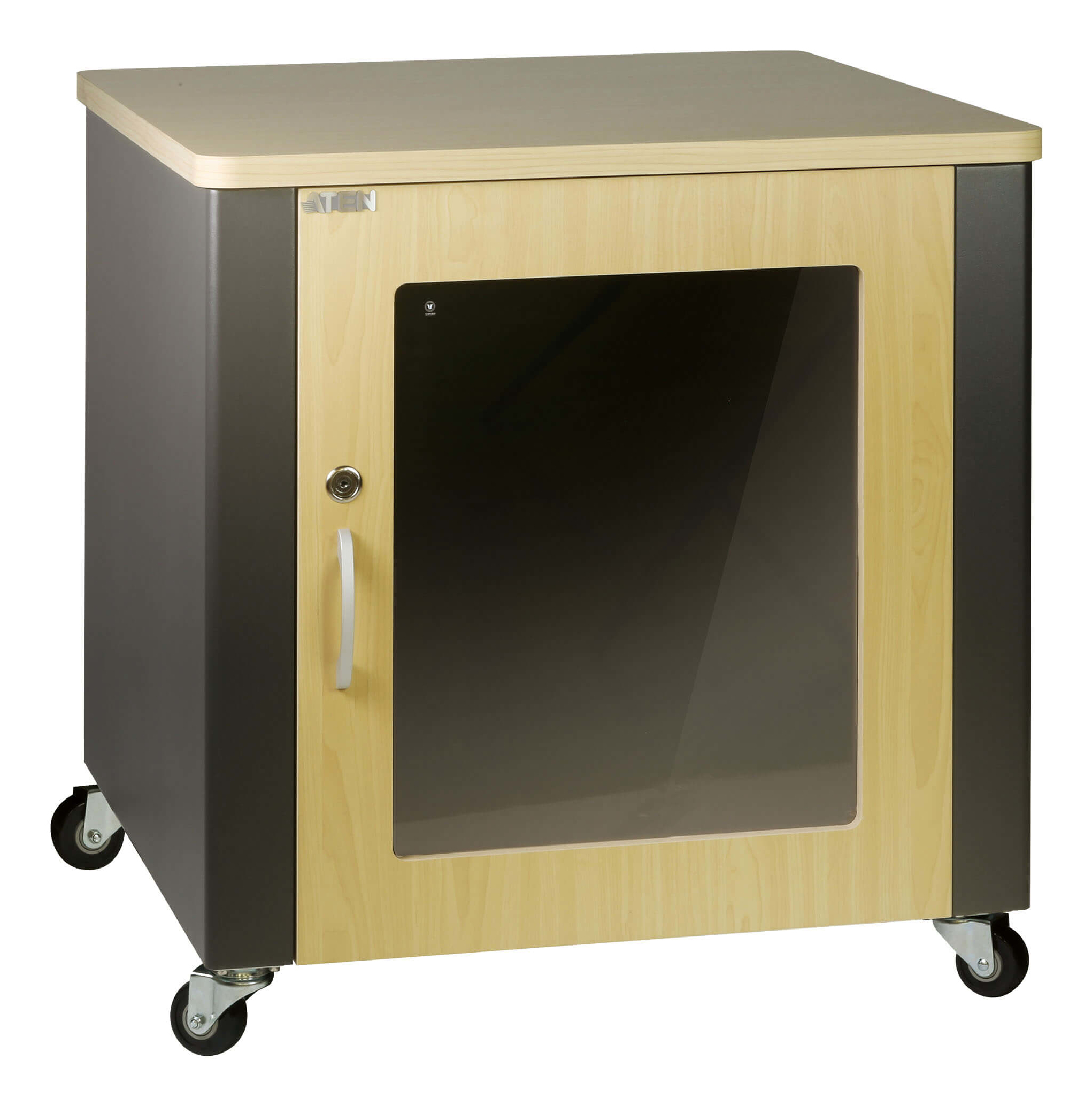 ATEN - Rack cabinet - with 3 cooling fans - beech laminate - 12U