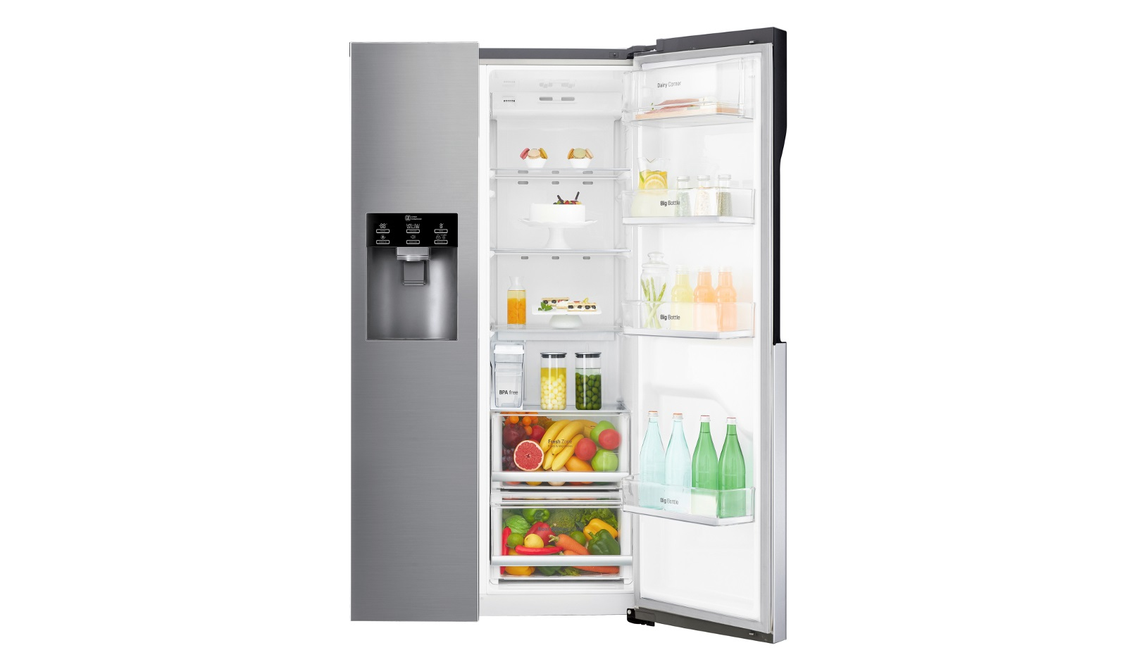 LG GSL561PZUZ side-by-side refrigerator Freestanding – image 4