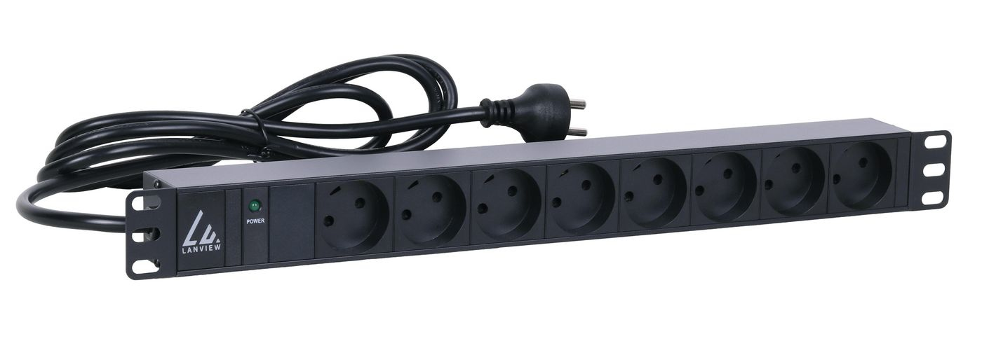 Lanview LVR261870D power distribution unit (PDU) 8 AC outlet(s) 1U Black – image 3