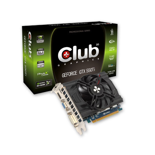 CLUB3D CGNX-XT55036ZI graphics card NVIDIA GeForce GTX 550 Ti