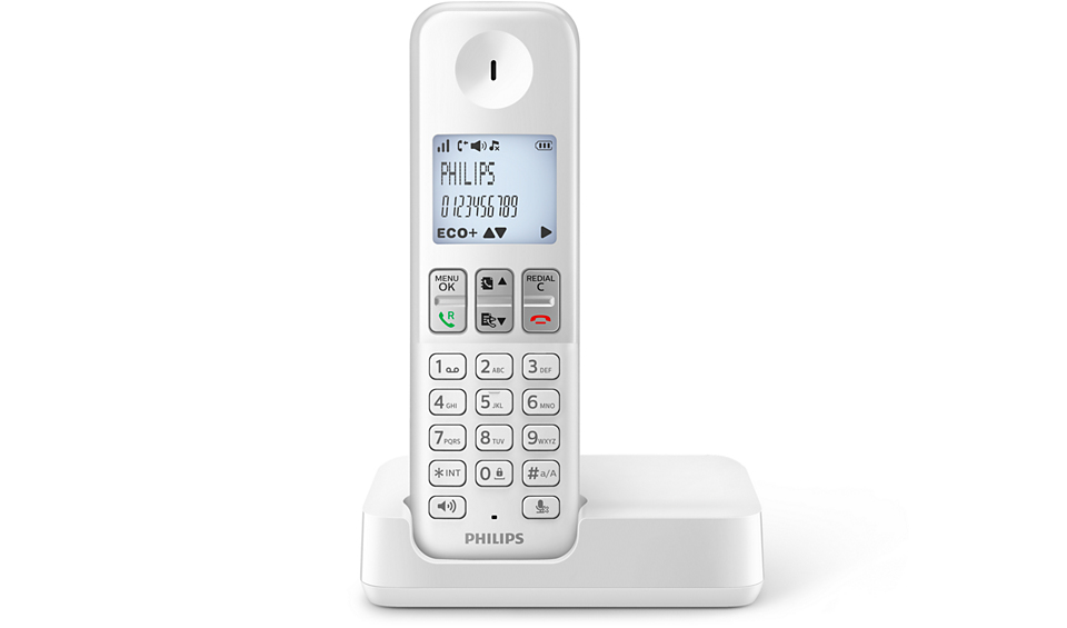Philips D2501W/34 telephone DECT telephone Caller ID White