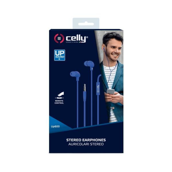 Celly UP600BL headphones/headset Wired In-ear Calls/Music Blue – image 2