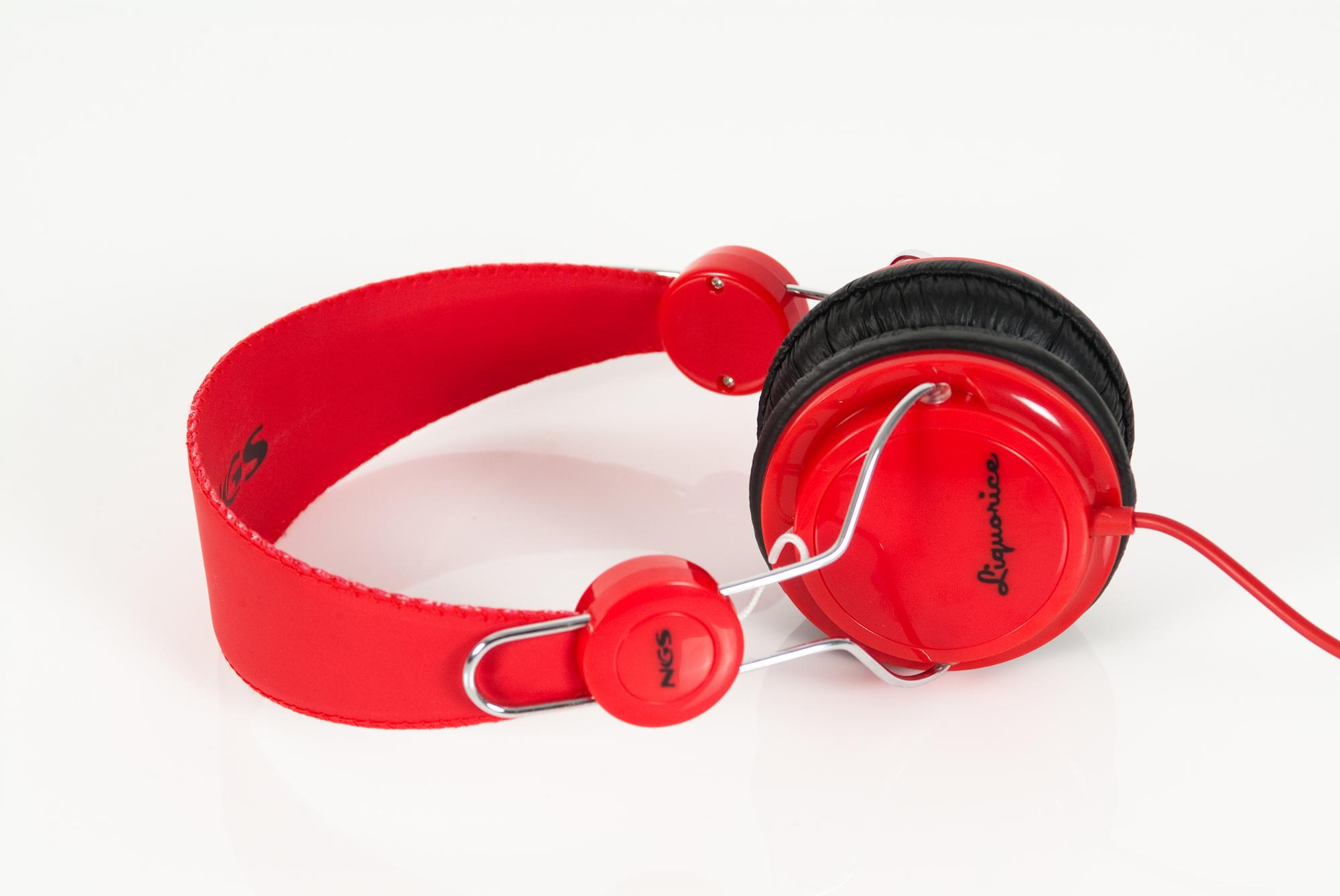 NGS Liquorice Headphones Wired Black, Red – image 2