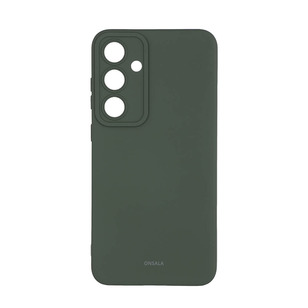 Onsala Phone Case with Silicone Feel Olive Green - Samsung S24+