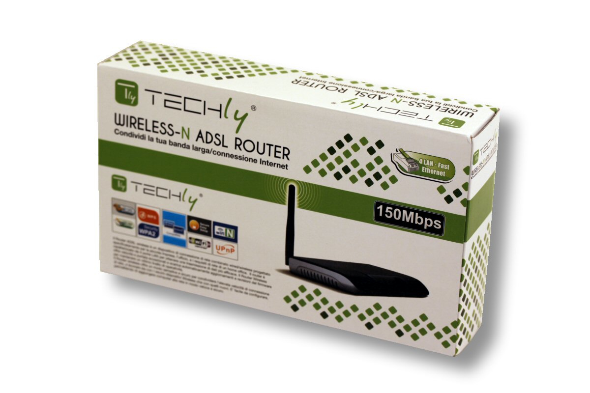 Techly I-WL-ADSL-150T wireless router Fast Ethernet Dual-band (2.4 GHz – image 2