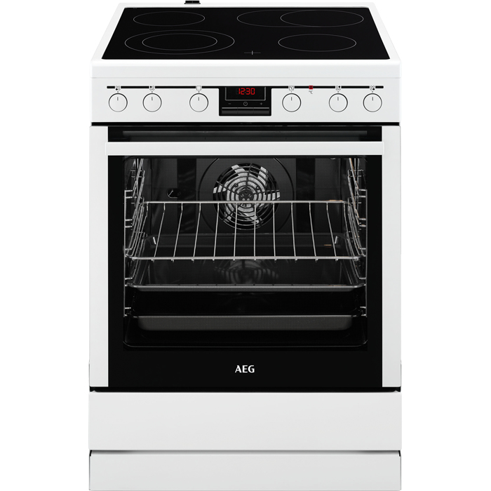 AEG CCB6440BBW Freestanding cooker Electric Ceramic hob Black, White