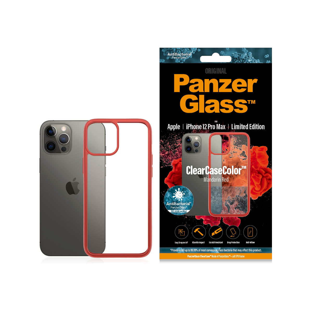 PanzerGlass ® ClearCaseColor™ iPhone 12 Pro Max - Mandarin Red Limited Edition – image 4