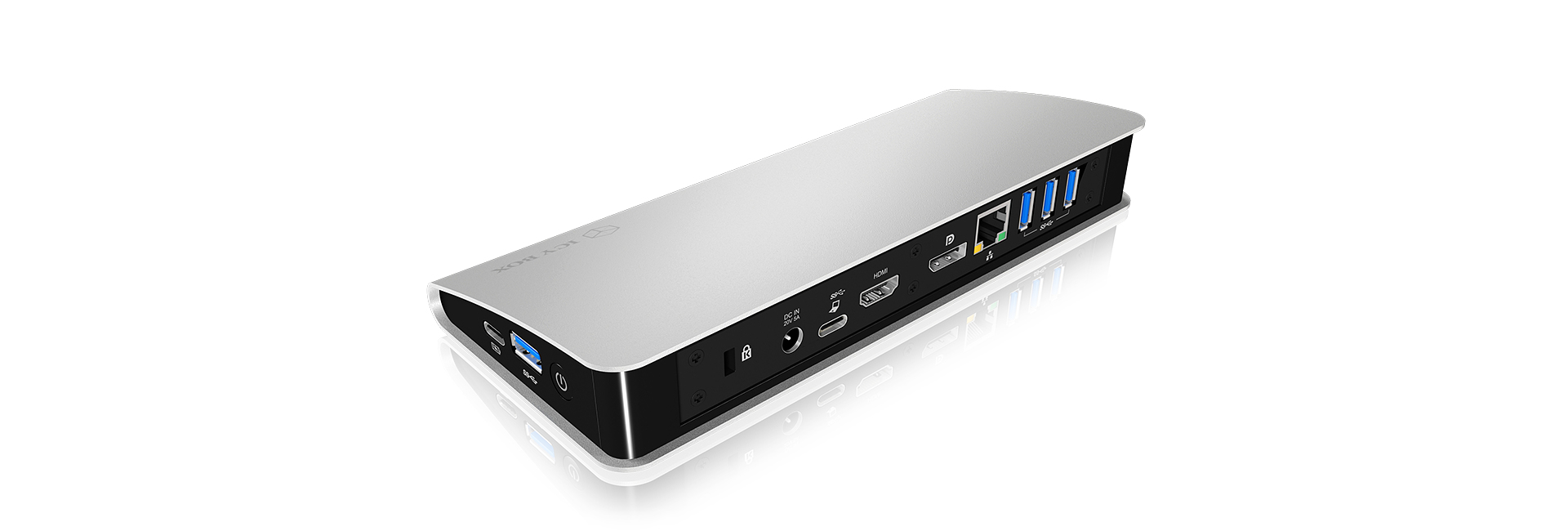 ICY BOX IB-DK2403-C Wired USB 3.2 Gen 1 (3.1 Gen 1) Type-C Black, Silver – image 1