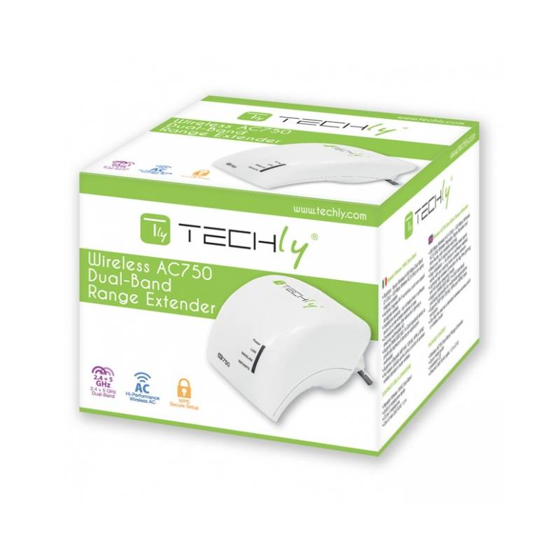 Techly Mini WiFi Router 750Mbps Dual Band Repeater Repeater5 with UK plug I-WL-REPEATER5/UK – image 2