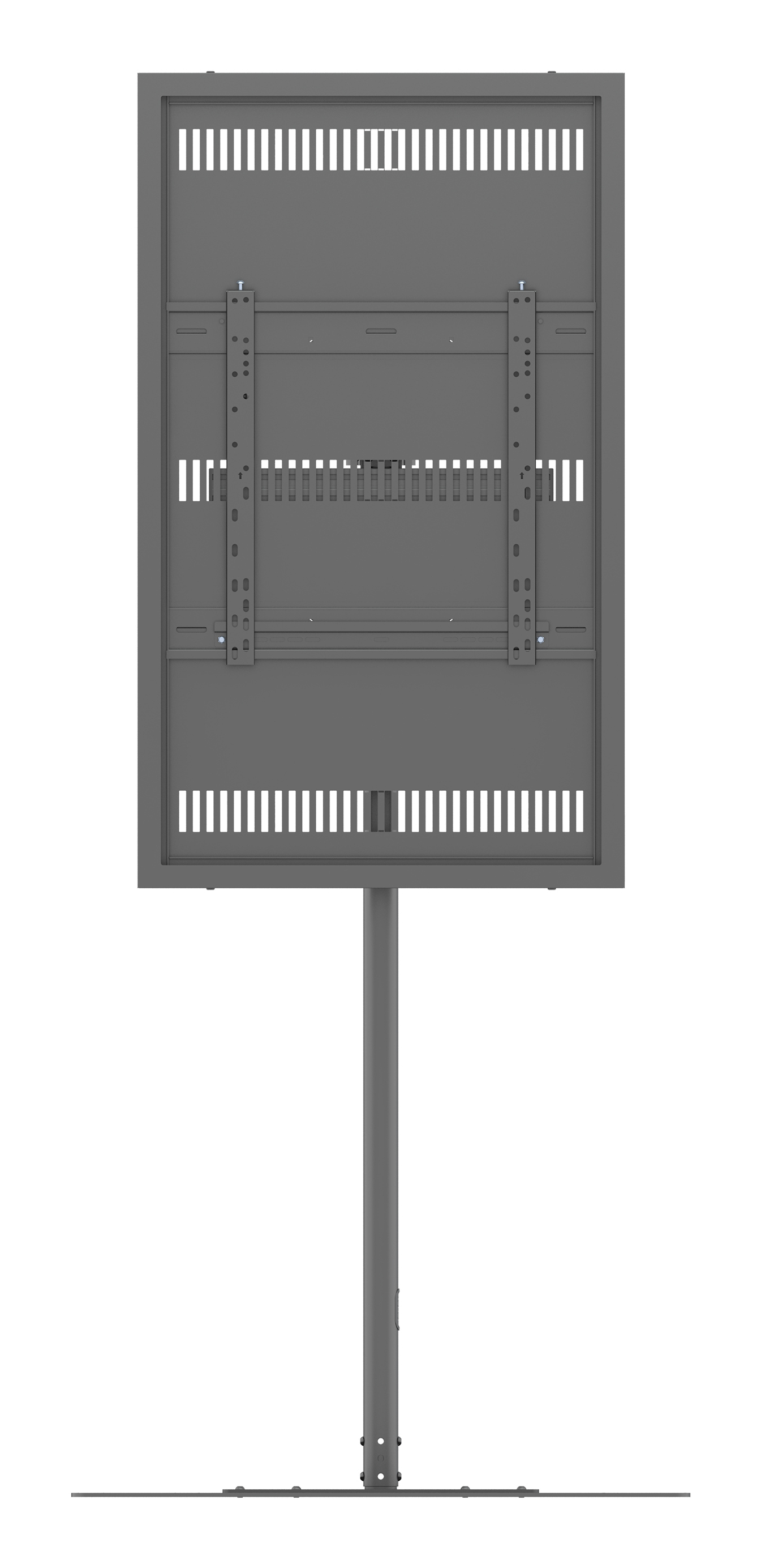 صورة حامل أرضي Multibrackets M Pro Series 49" بعمود واحد - فولاذ أسود