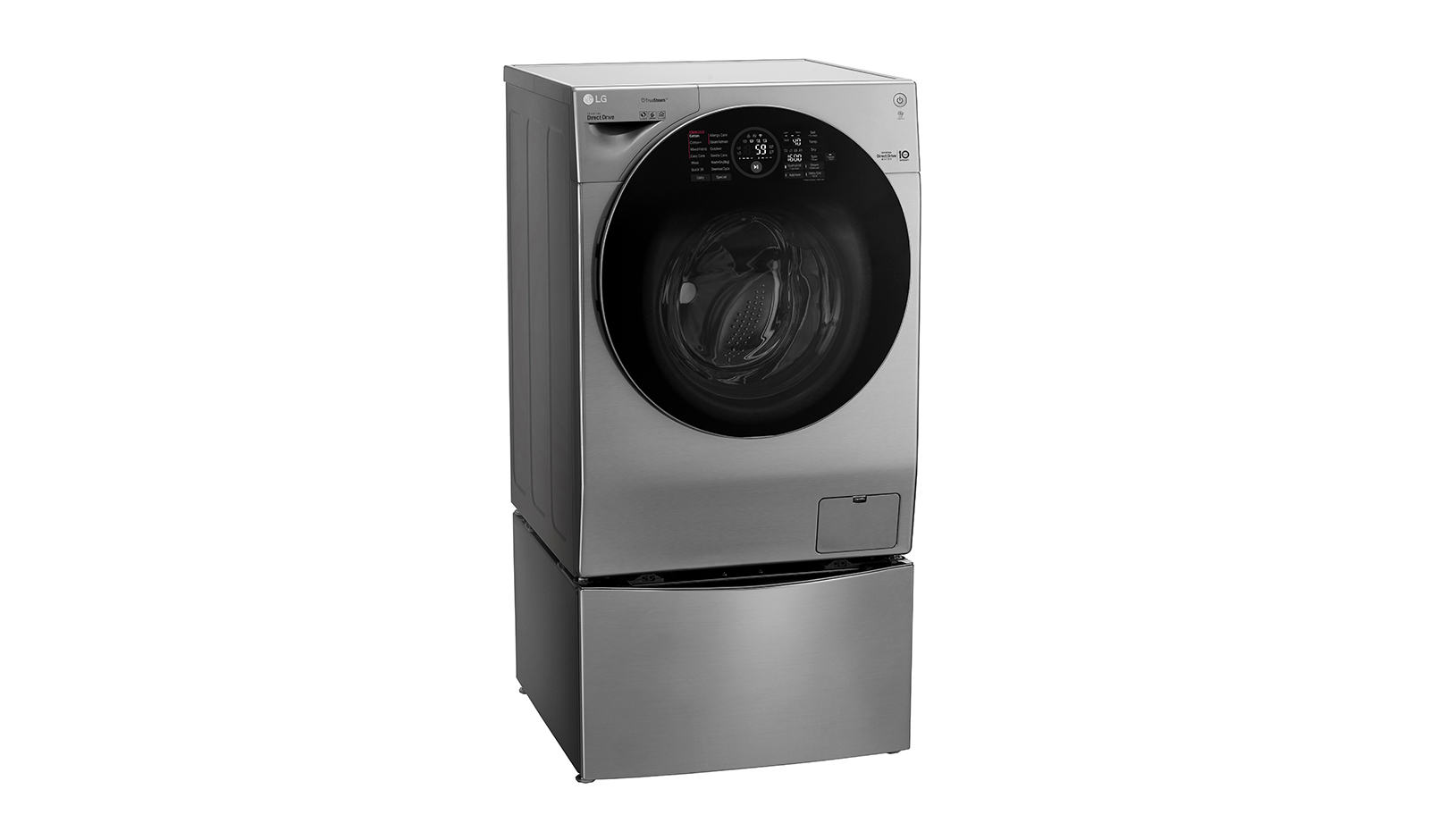 LG FH6G1BCHK6N/F8K5XNK4 washer dryer Freestanding Front-load Silver – image 3