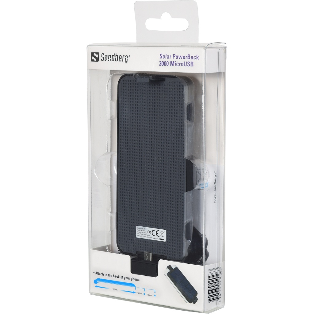 Sandberg Solar PowerBack 3000 MicroUSB – image 2