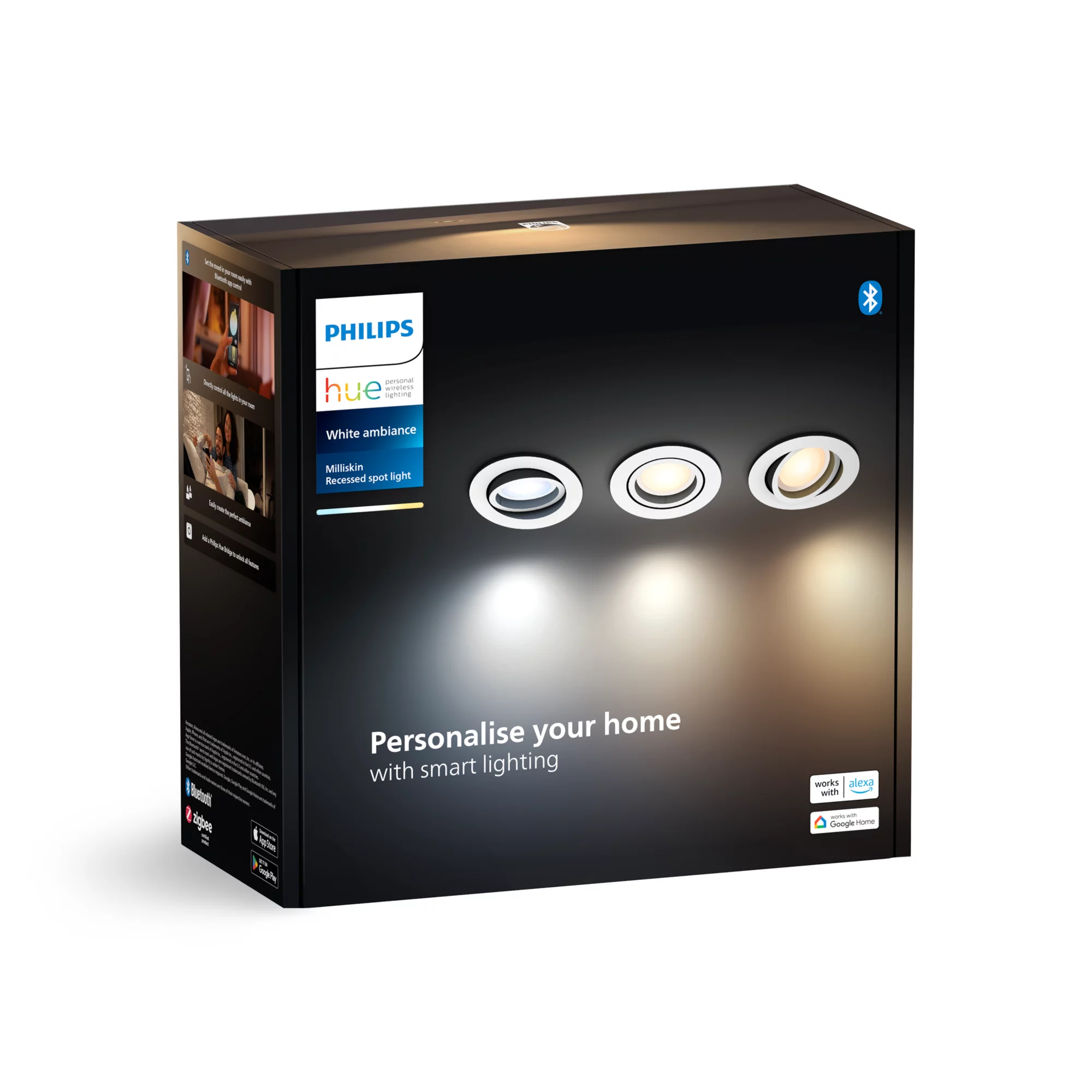 Philips by Signify Philips Hue White ambience Milliskin recessed spotlight (3-pack) – image 3