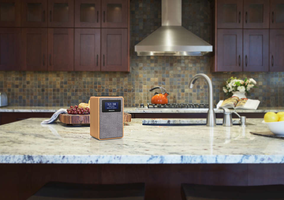 Philips TAR5005/10 radio Clock Digital Grey, Wood – image 3