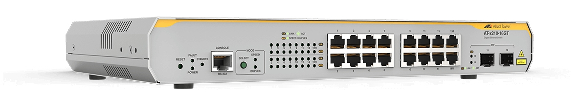 Allied Telesis AT-X210-16GT-30 network switch Managed L3 Gigabit Ethernet (10/100/1000) Grey