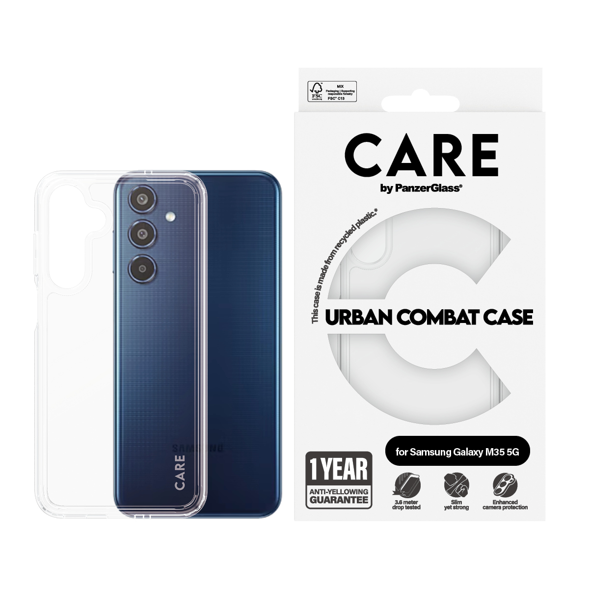 PanzerGlass CARE™ by PanzerGlass® Urban Combat Case Transparent Samsung Galaxy M35 5G – image 2