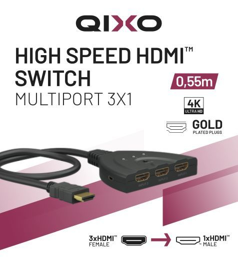 Qixo QXHDMI3TOSWITCH4KK video switch HDMI – image 5