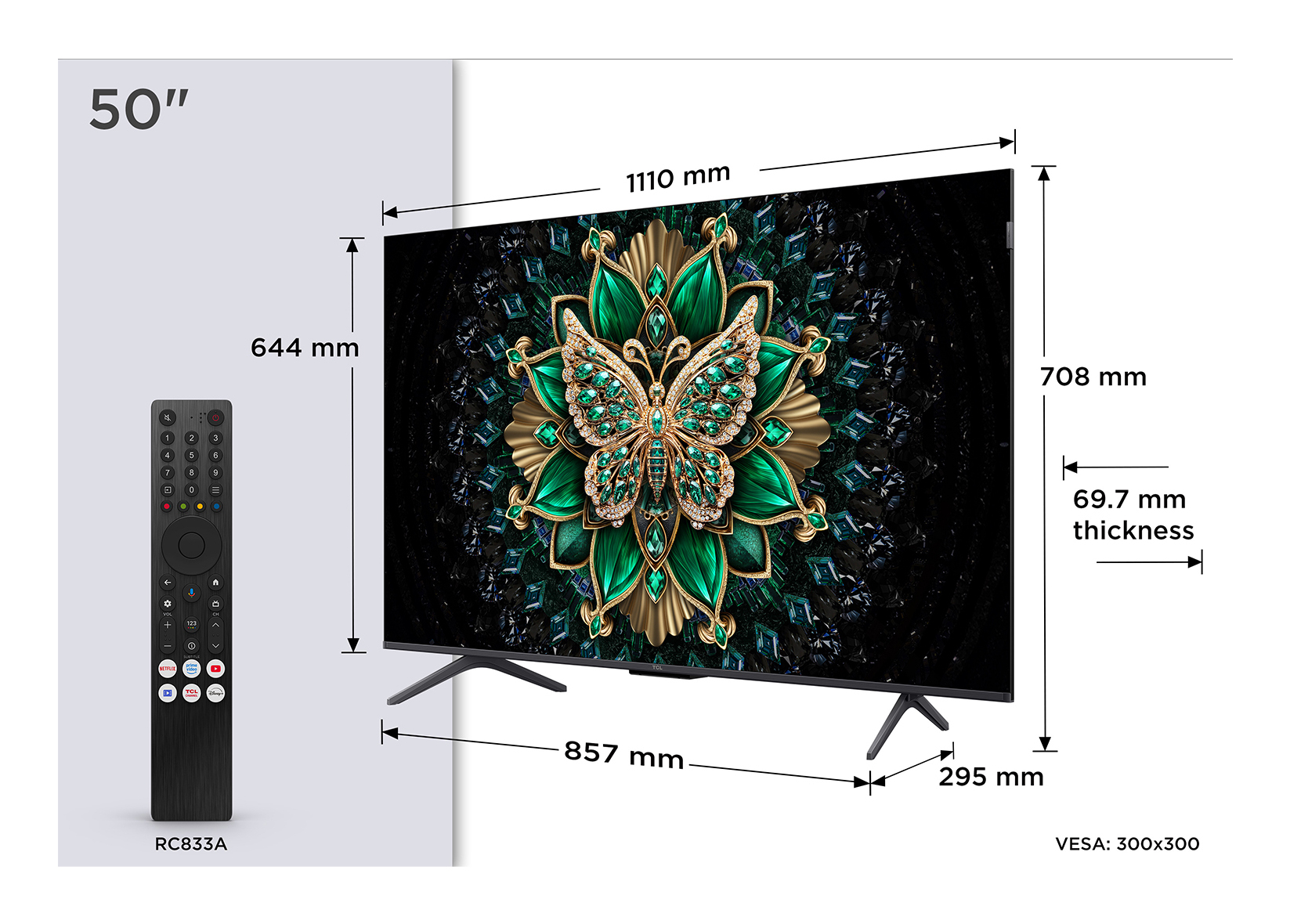 TV Mini Led TCL 50C69K 2025 50 pouces (126cm) — photo 1