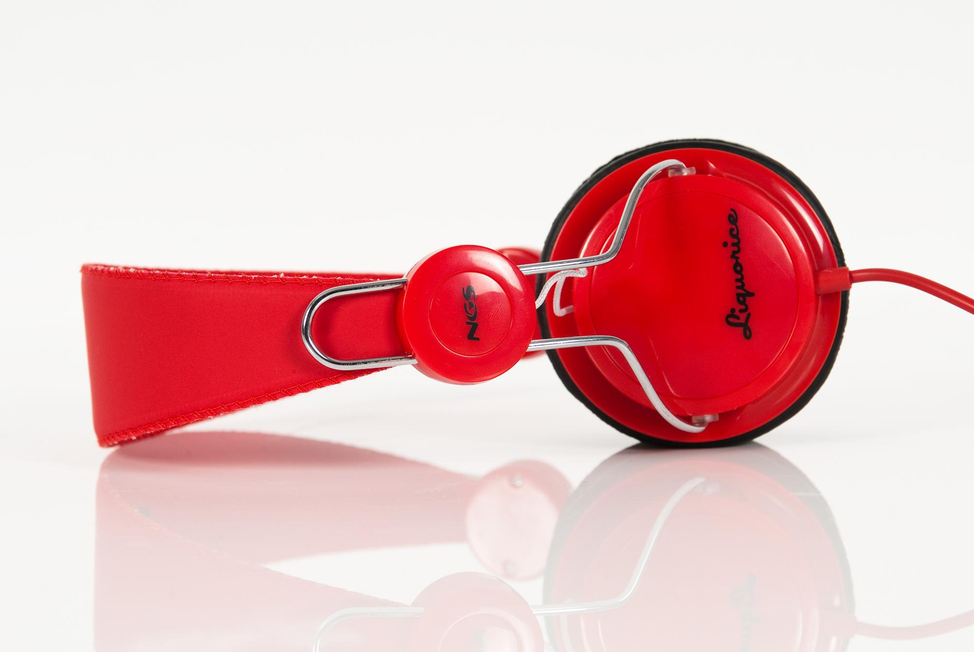 NGS Liquorice Headphones Wired Black, Red – image 3