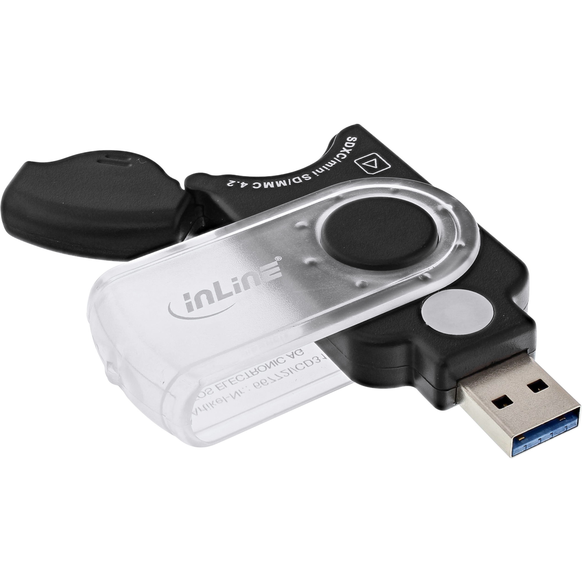 InLine Mobile card reader USB 3.0, for SD/SDHC/SDXC, microSD – image 1