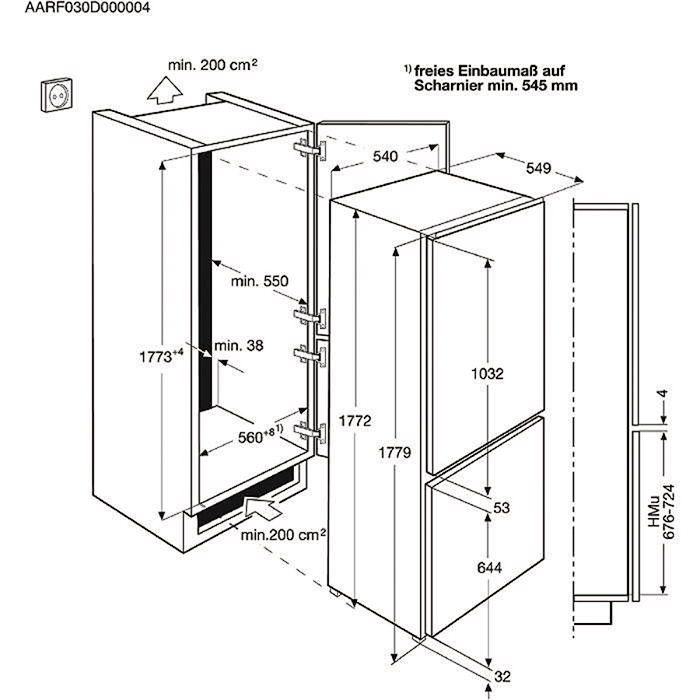AEG SCT81801S0 fridge-freezer Built-in – image 2