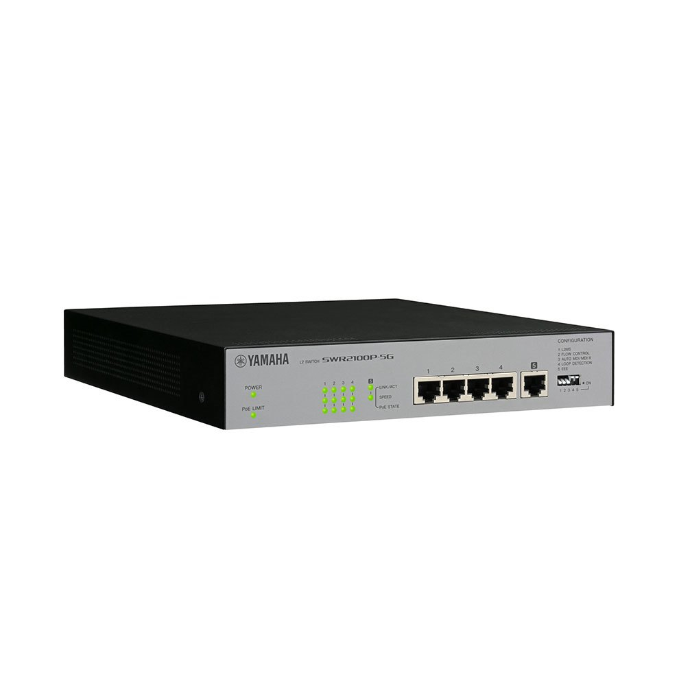 Yamaha SWR2100P-5G network switch Unmanaged L2 Gigabit Ethernet (10/100/1000) Black, Grey – image 3