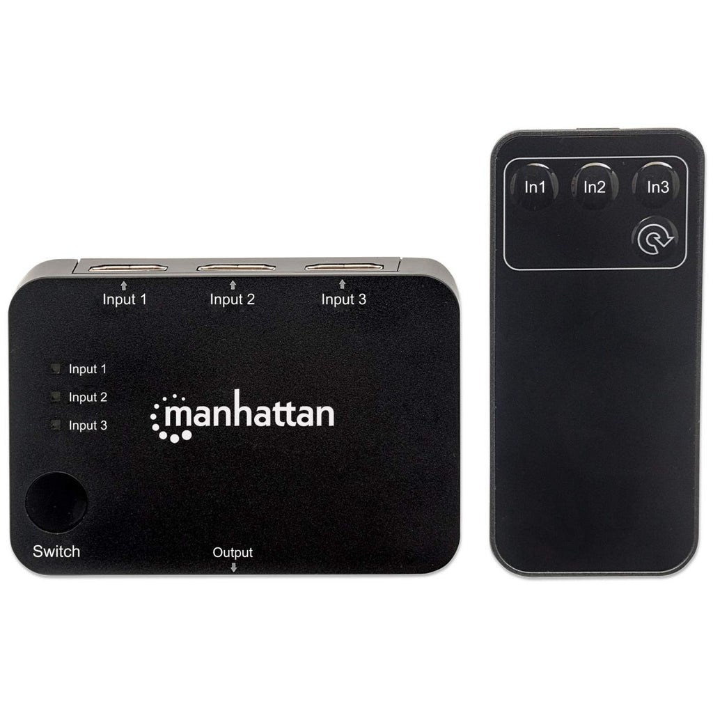 Manhattan HDMI Switch 3-Port , 4K@30Hz, Connects x3 HDMI sources to x1 display, Automatic and Manual Switching (via button), USB-A Powered (cable included, 0.7m – image 7