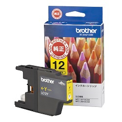 Brother LC12Y ink cartridge Original Standard Yield Yellow