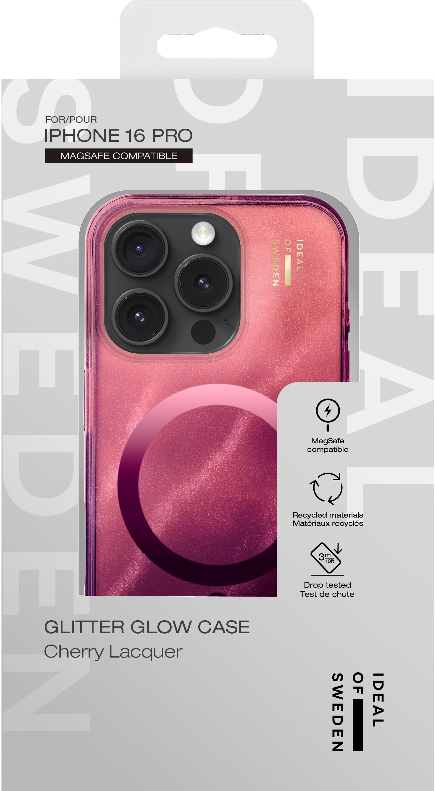 iDeal of Sweden Clear Case MagSafe iPhone 16 Pro Cherry Lacquer – image 5