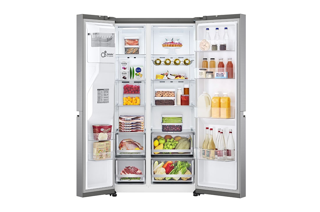 LG GSLV80PZLF side-by-side refrigerator Freestanding – image 2