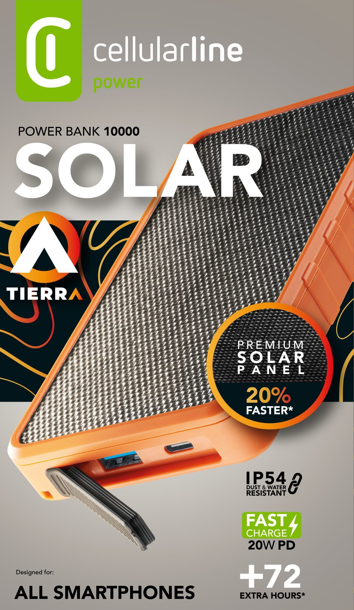Cellularline POWER BANK SOLAR PRO 1 ETFE SOLAR PANEL – image 2