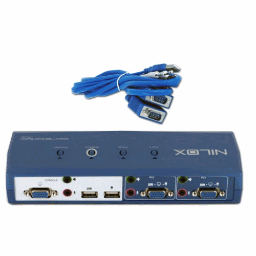 Nilox 16NXKV12US001 KVM switch Blue – image 2