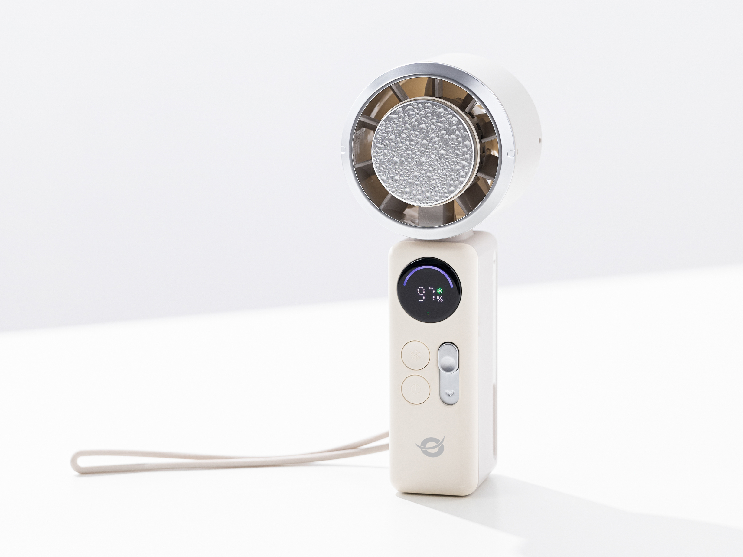 Conceptronic AERIVA03C Handventilator Turbo mit Kühlplatte, Cremefarben