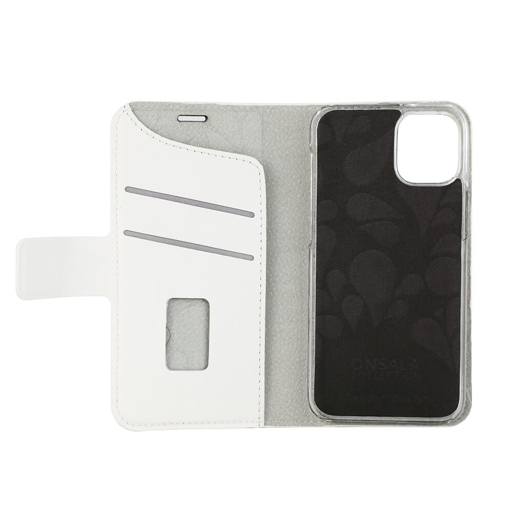 Onsala Wallet Case iPhone 12 Mini Saffiano White – image 3