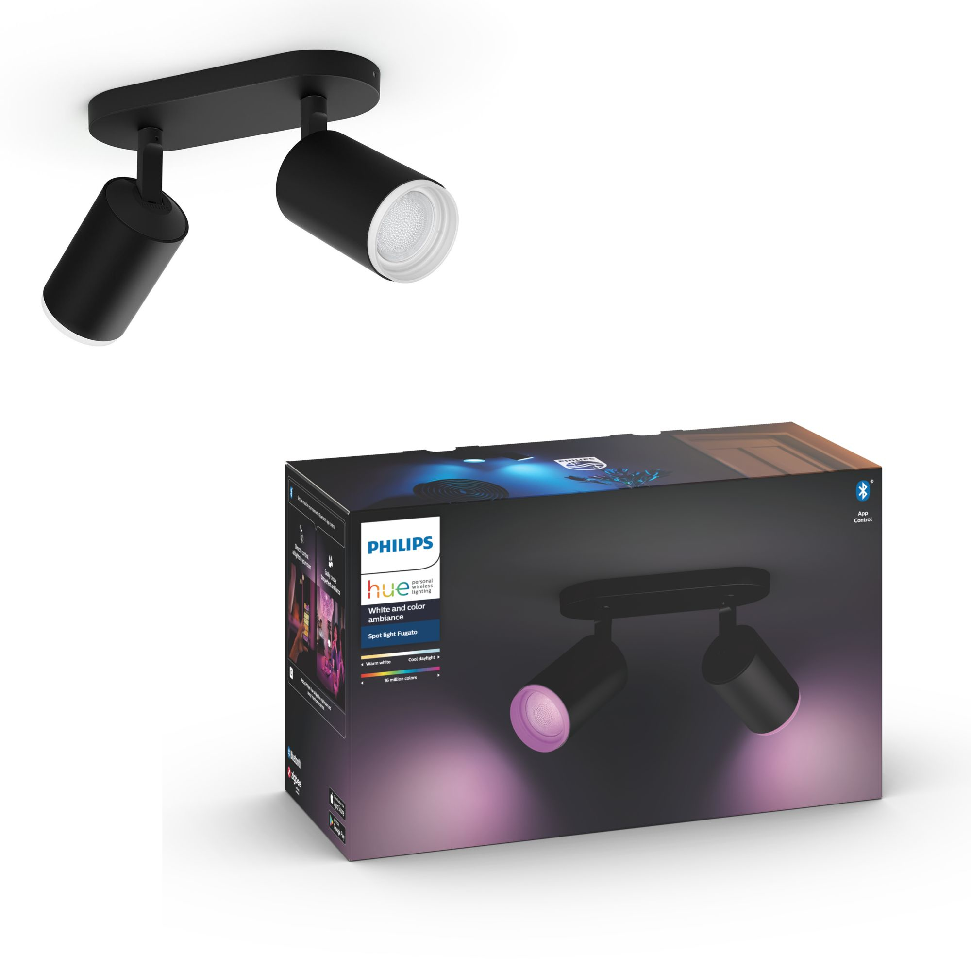 Philips by Signify Philips Hue White and colour ambience Fugato double spotlight – image 5