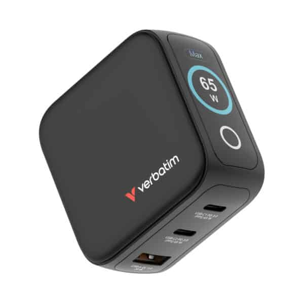 Verbatim 65W Mini GaN Charger with Display – image 1